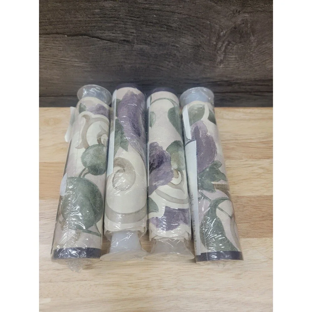 4 Rolls Croscill Cassis Chambord Purple Plum  Wallpaper Border